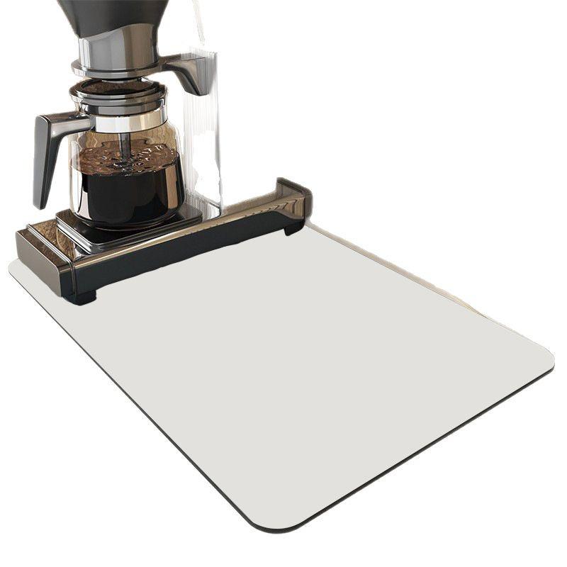 Minimalist Solid Color Absorbent Quick-Dry Coffee Maker Mat for Kitchen Countertops and Dining Tables