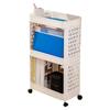 Mobile Bookshelf with Wheels Flexible Enhance Space Utilization Durability Rolling Storage Cart for