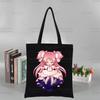 Puella Magi Madoka Волшебная черная сумка-тоут для покупок многоразовая сумка на плечо Madoka Anime Book Bag Akemi Mami Sakura Kyouko Сумка