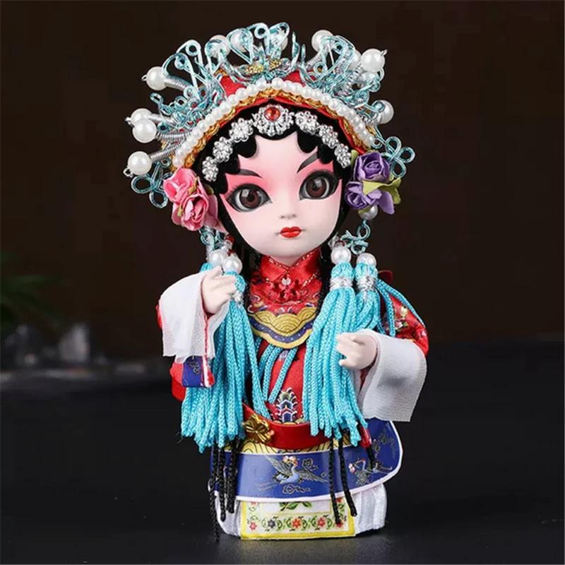 Украшение в виде персонажа китайской оперы, шелковая кукла, кукла в маске пекинской оперы, китайские подарки ручной работы, украшение магазина, кукла
