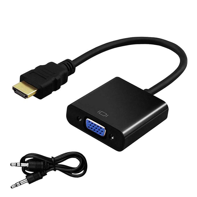 Конвертер HDMI в VGA с аудиокабелем-адаптером