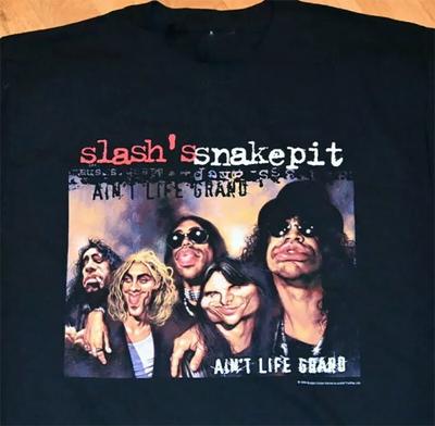 2001 SLASH'S SNAKEPIT Рок-концертный тур Черный Все размеры Подарок Футболка для фаната OM81