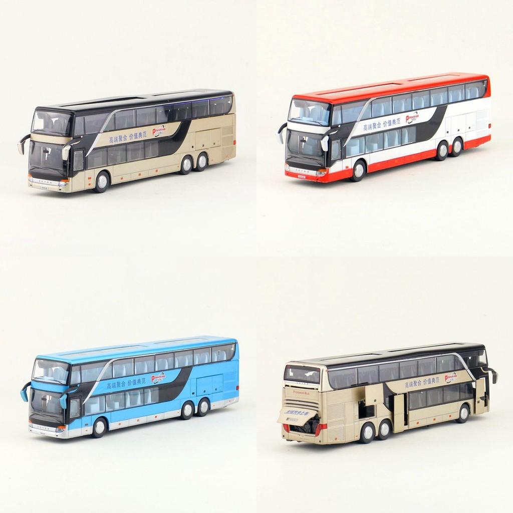 Bus Model Alloy Toy Vehicle With Light Sound For Kids Playroom