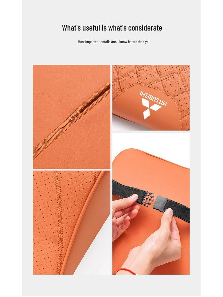 Совместимо с подголовниками, поддержками для шеи и кожаными поясничными опорами Mitsubishi для моделей Outlander, Pajero, ASX, Eclipse Cross и Lancer EX.