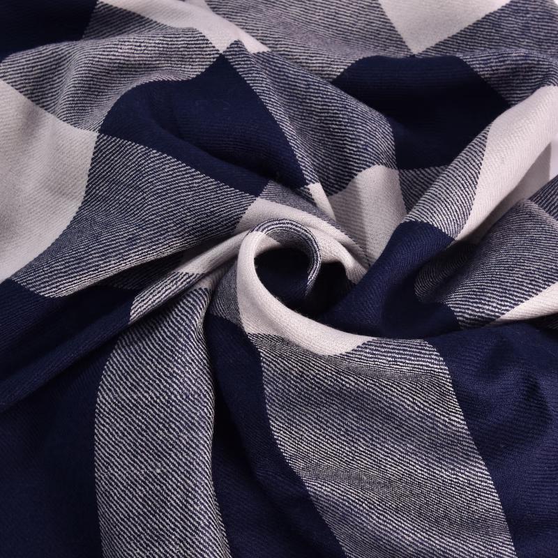Hengyuanxiang HYX1010-1 Mercerized Yarn-Dyed Wool Scarf