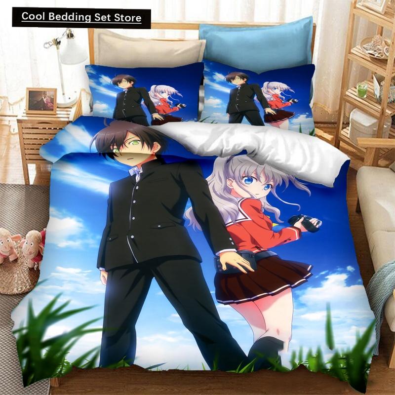 3D Print Anime Kawaii Girls Nao Tomori Bedding Set Double Twin King Duvet Cover Comforter Pillowcase Boys Girls Adults Bedroom