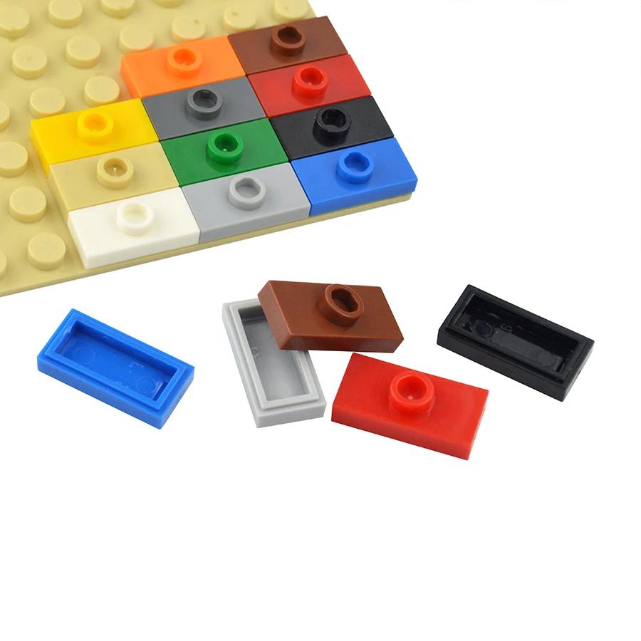 80 шт. Детали MOC Тонкий кирпич 1x2 с 1 шипом Точечная пластина Строительные блоки Детские высокотехнологичные игрушки Совместимые 15573 3794