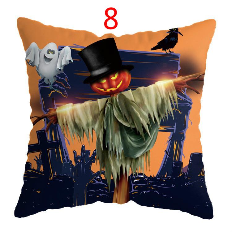 Halloween Horror Pillow Cover Sofa Car Waist Cushion Cover Pillow Case Bedroom Decoration Waist Cushion Cover (no Interior)