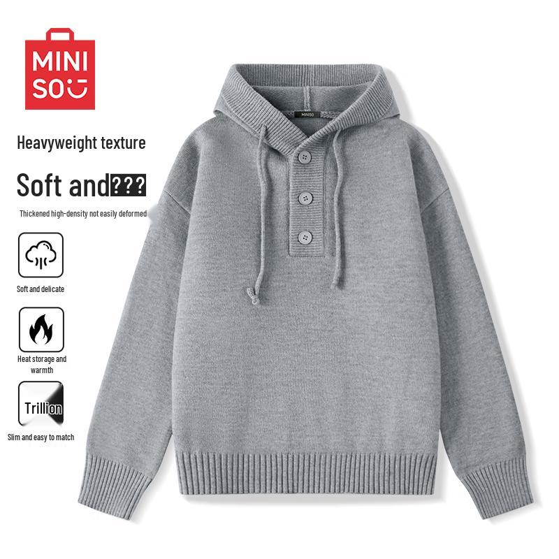 MINISO Men's Hooded Knitted Sweater