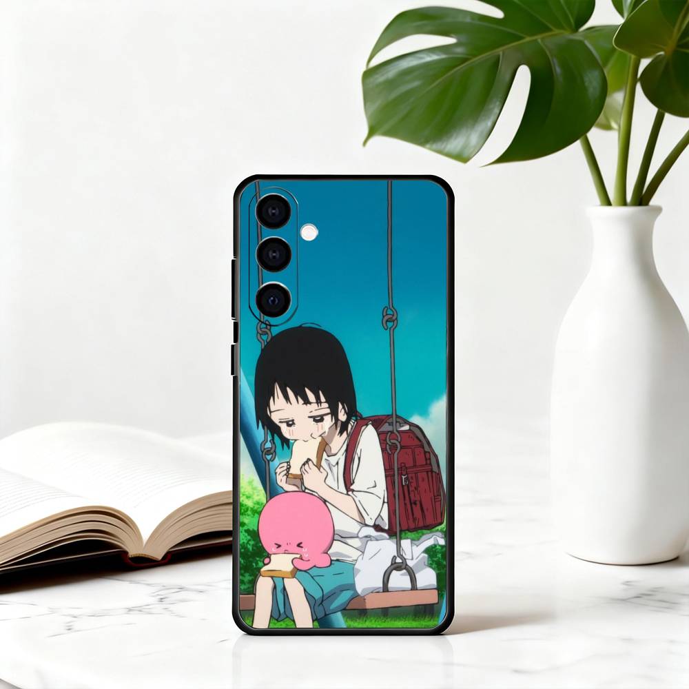Cute Takopis O-Original S-Sin-tos Phone Case Black Silicone Soft For Samsung Galaxy A73,A72,A71,A70,A53,A52,A51