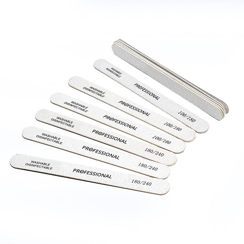 100Pcs Wooden Nail File Professional Sanding Buffer Files 100/180/240 Double Side For Salon Manicure Pedicure UV Gel Tips Tools