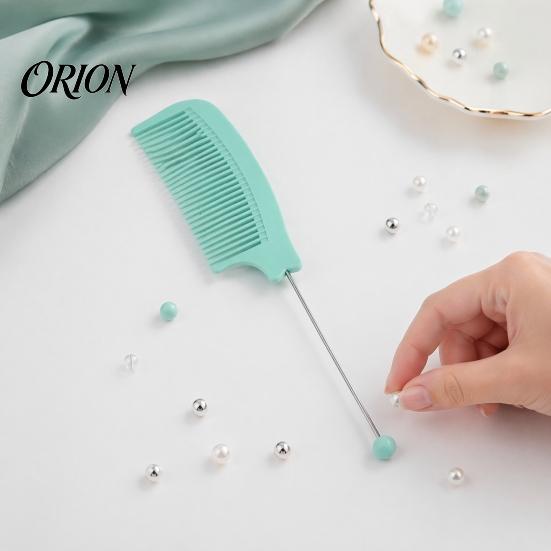 Пластиковая расческа для волос, расческа с бусинами для DIY, с частыми зубьями для укладки, "хвост крысы", аксессуар для домашнего ухода с пустой планкой, для распутывания волос, для мужчин, женщин, стилистов, декоративная