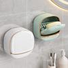 Waterproof Soap Holder, Wall-Mounted Soap Dish No Drilling Required, High-Quality Covered Soap Container Suitable for Bathroom Use