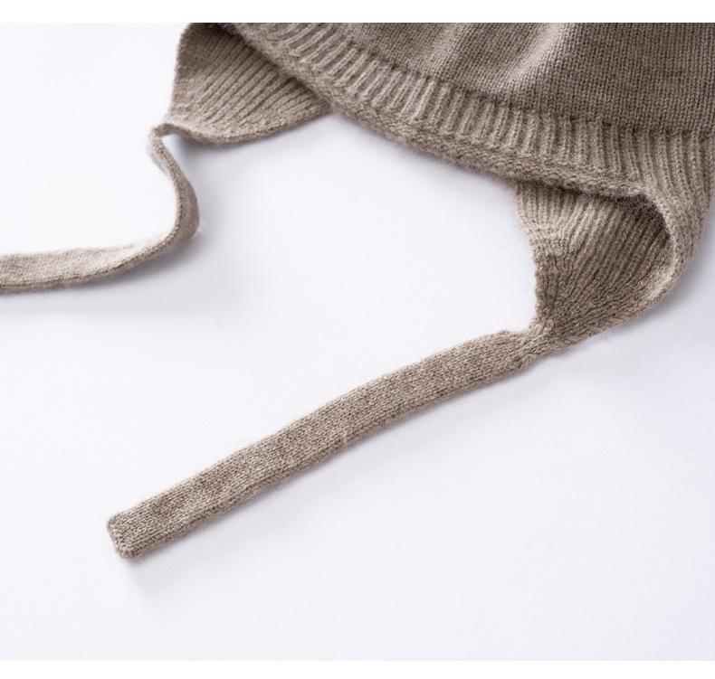 Children's Cashmere Knit Hat for Autumn & Winter - Warm, Ear Protection, Fashionable, Versatile, Turban Style for Boys and Girls