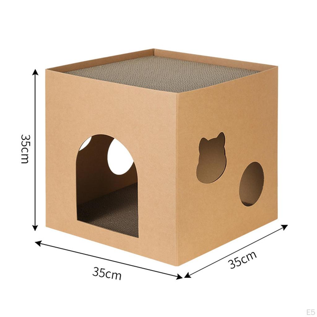 Cat Box Cats Bed, Corrugated Cardboard House, House Scratching Board for