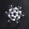 Женская элегантная брошь в форме снежинки, блестящие стразы, инкрустированная булавка, воротник, шаль, шарф, значок, аксессуары для костюма