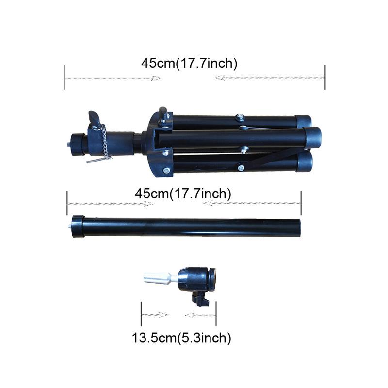 Black Tripod for Wigs Head Stand Adjustable Wig Stand for Mannequin Training Head Holder Hairdressing Clamp Tripod Stand
