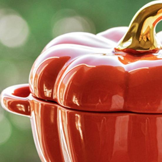 Тыквенная миска с двойными ручками, штабелируемые керамические тыквенные суповые миски, глянцевый эмалированный контейнер для тыквенных закусок для выпечки, сервировки, подарка на Хэллоуин