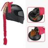 with Suction Cup Synthetic Helmet Pigtails Motorcycle Helmet Braids Wig  for Moto Cycling Skiing