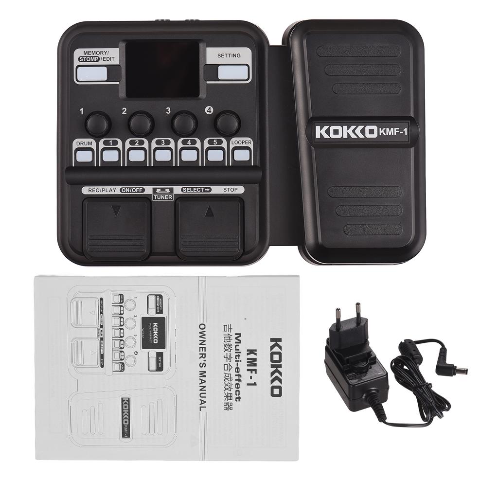 Педаль эффектов Kokko Guitar Multi с 10-59 пресетами, 6 драм-машинами и лупером, 40 различными ритмами