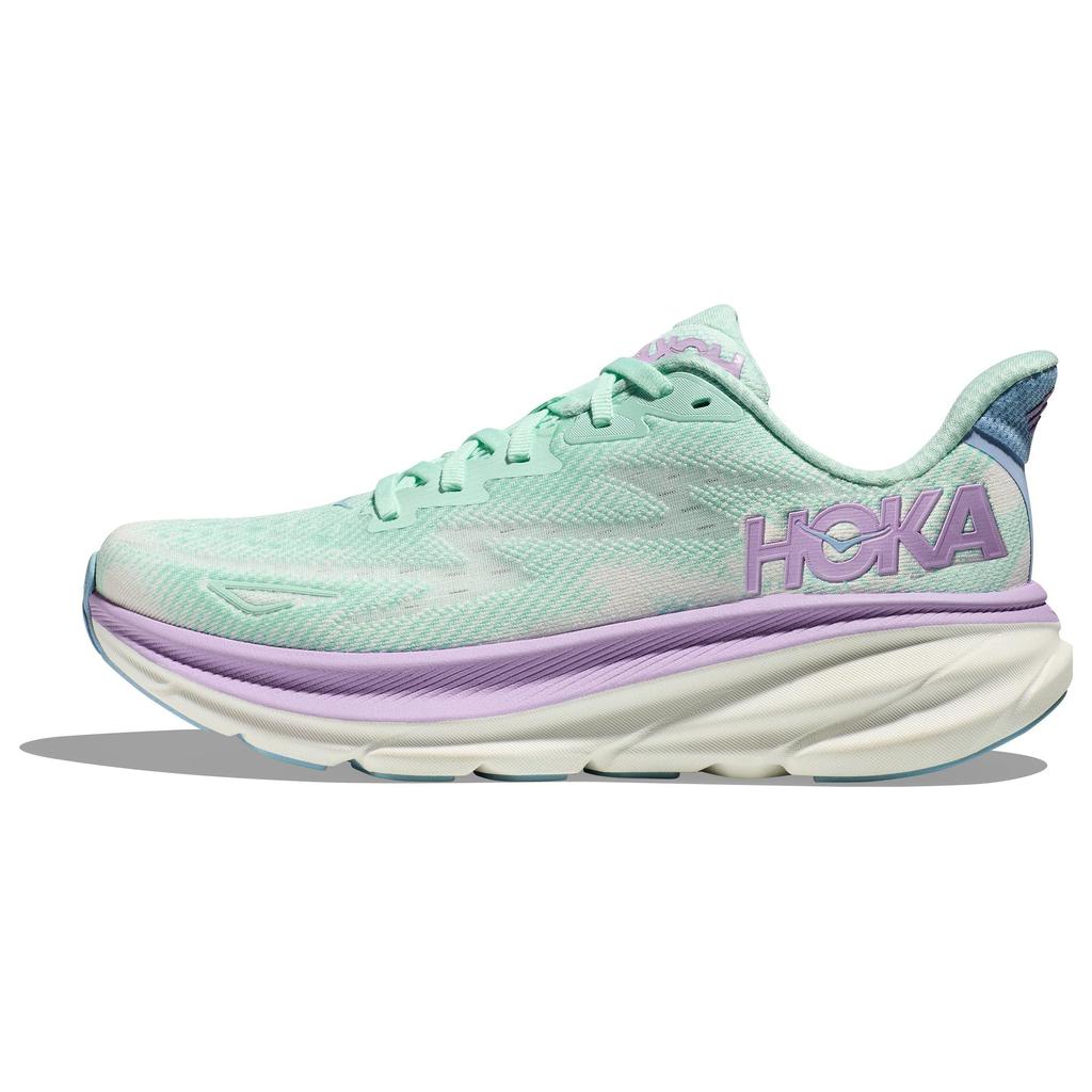 HOKA Clifton 9 Sunlit Ocean Lilac Mist Women Sneakers Green 1127896-SOLM