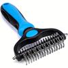 Double Sided Pet Grooming Tool for Shedding and Dematting - Stainless Steel Dog Comb with Effective Results