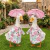 with Umbrellas Porch Goose Outfit Decorative Goose Statue Costume Lawn Goose Clothes  Celebration