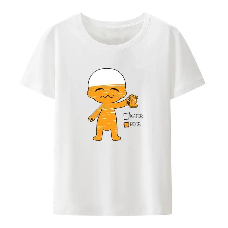 The Beers Graphic Printed Funny Tee T Shirt for Women Clothing Comfortable Breathable Camisetas Camisa Loose Novelty Cool