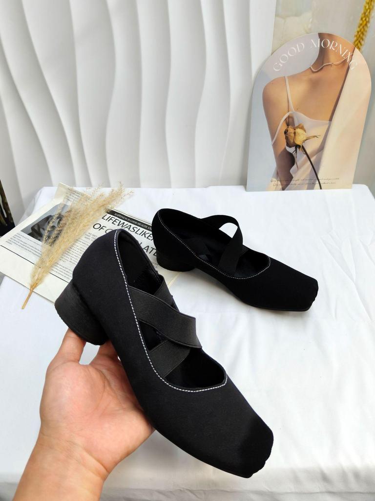 Grape Mom Studio Высококачественные лоферы из лошадиной кожи с квадратным носком и массивным каблуком для женщин - Осенний стиль