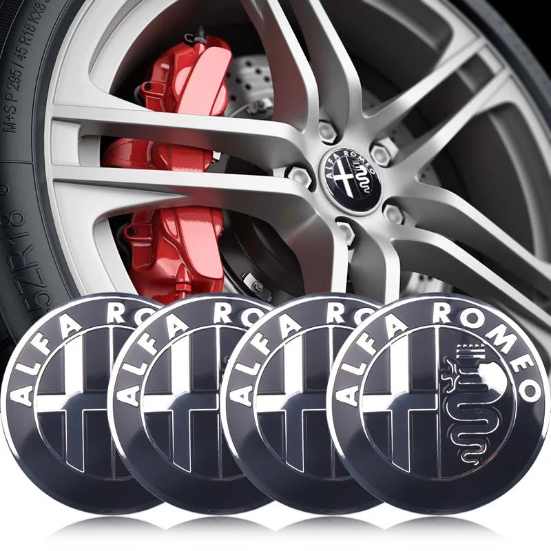 for 56mm Alfa Romeo Car Wheel Emblem Modified Hub Cap Decoration For Alfa Romeo 159 Giulietta 147 156 Giulia GT 166 Mito Brera QF4