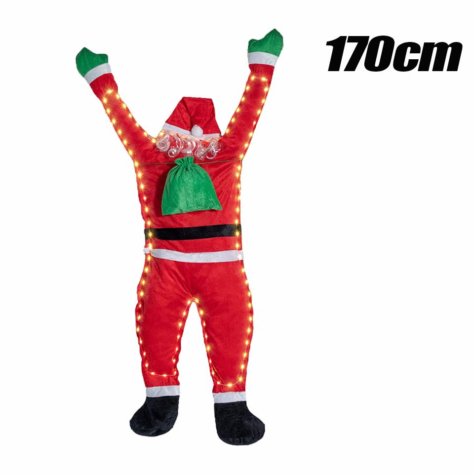 LED Father Christmas Ladder Lights Christmas Tree Hanging Strip Light Outdoor Window Garden Christmas Decoration Ladder Lights