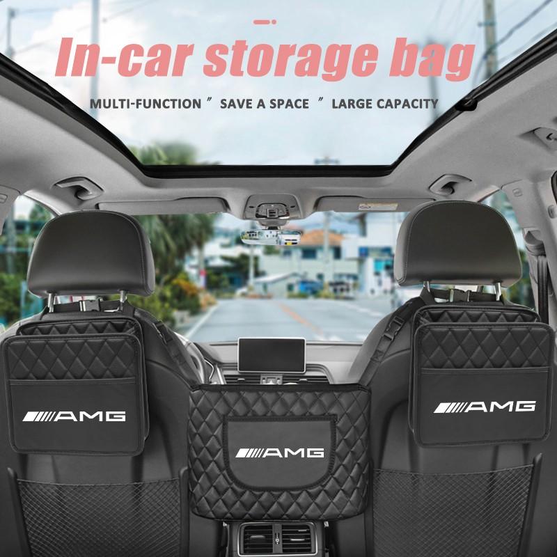 Car Backseat Organizer Multifunction Interior Storage Bag For Mercedes Benz AMG W206 W204 W205 W212 W213 W221 W22 Keychain AY1