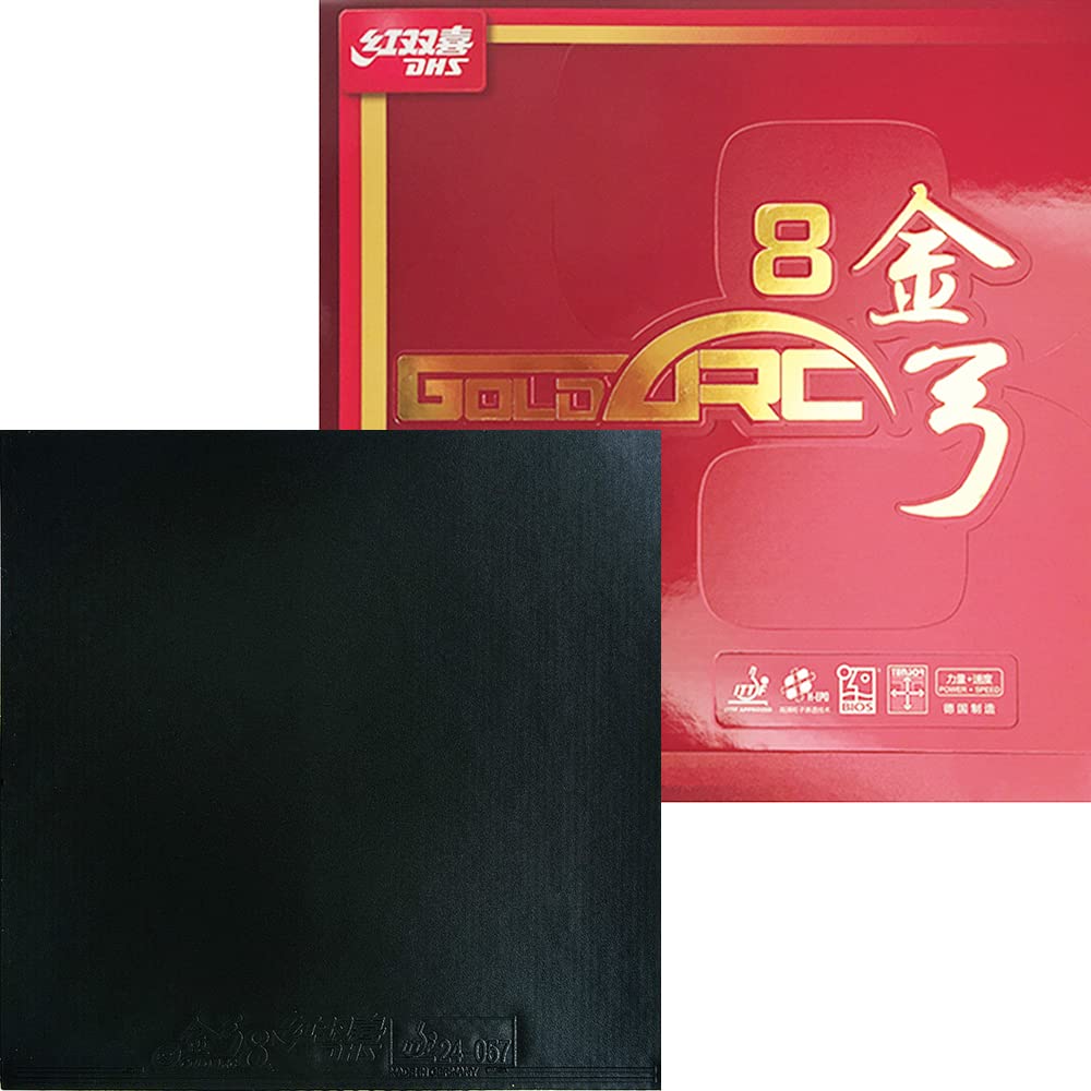 EnergyPower Hong Shuang Xi DHS Table Tennis Rubber Gold Arc 8 Made In Germany MADE IN GERMANY A High Tension Spin Rubber Developed with the Advisory
