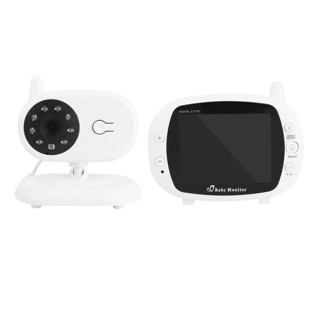 3.5in TFT Baby Camera Digital Night Vision Temperature Sensor Viewing with Soft Music 100?240VUK