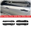 Для Honda Civic 10-го поколения 2016- Автомобиль Стиль карбонового волокна Черный Накладка на молдинг ручки внешней двери с декором для бесключевого доступа