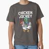 Chicken Jockey Classic TShirt Made In UsaAus TShirt S2xl