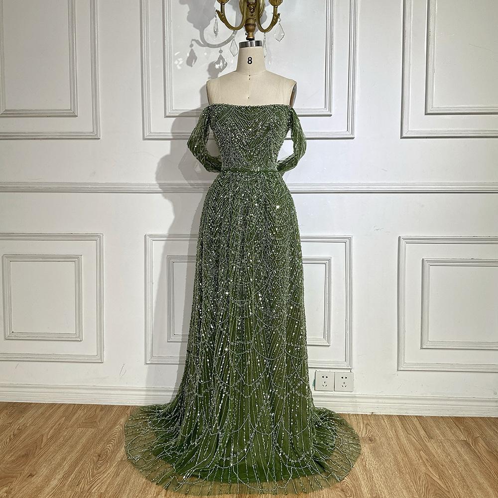 Нюдовое однотонное платье на одно плечо с жемчугом А-силуэта haute couture элегантное для экзамена по искусству сольное длинное платье LA11118A