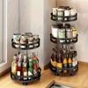 Multipurpose Rotating Organizer-Space-Saving, Non-Slip Countertop Storage for Tableware, & Makeup, Spice Organizer Kitchen Storage