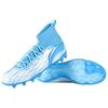 Li Ning Shadow 3 Модный тренд MG (Резиновые короткие шипы) Амортизирующие дышащие футбольные бутсы мужские футбольные бутсы белые синие YSFU035-2
