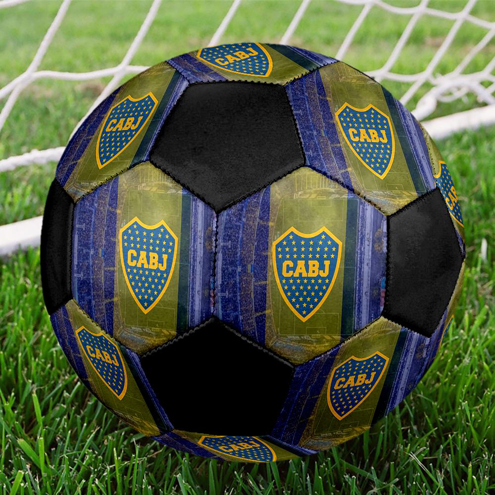 Футбольный мяч Boca Juniors, разноцветный, подходит для всех возрастов, машинная строчка, материал ПВХ, соревновательного уровня, прочный и с высоким отскоком