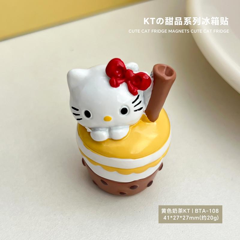Мультяшные магниты на холодильник Hello Kitty Наклейки Декорации для кухни Милый кот KT Магниты на холодильник Декор Аниме Бытовые принадлежности