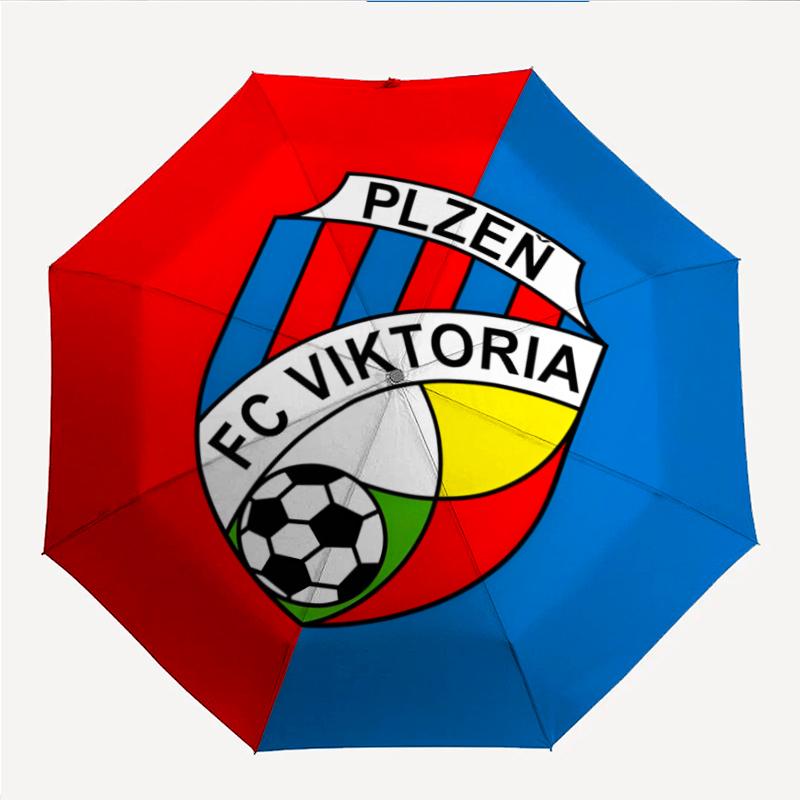 FC Viktoria Fashionable Automatic Opening/Closing Folding Umbrella. Portable and Foldable, Ideal for Gift, Travel, and Daily Use.