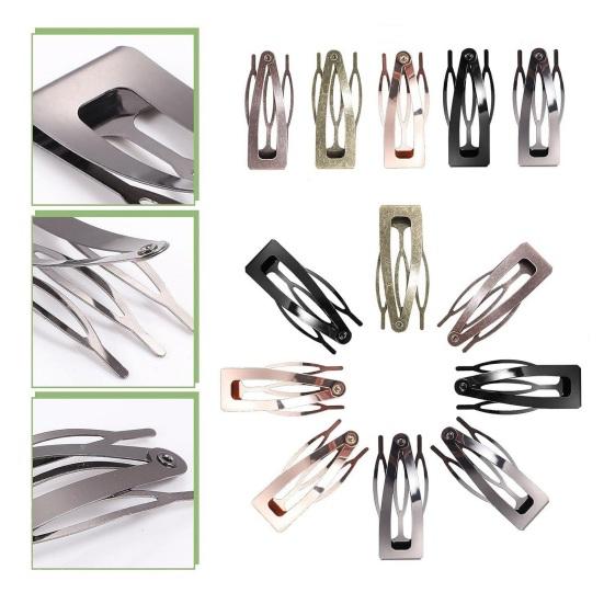 10Pcs Double Grip Hair Clips Women Metal Snap Hair Barrettes Retro Small Hair Pins Headdress Hair Accessories
