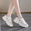 CRLAYDK Летние массивные кроссовки для женщин на платформе с вырезами Fahion White Dad Shoes Mesh Casual Walking Boots Sport Trainers