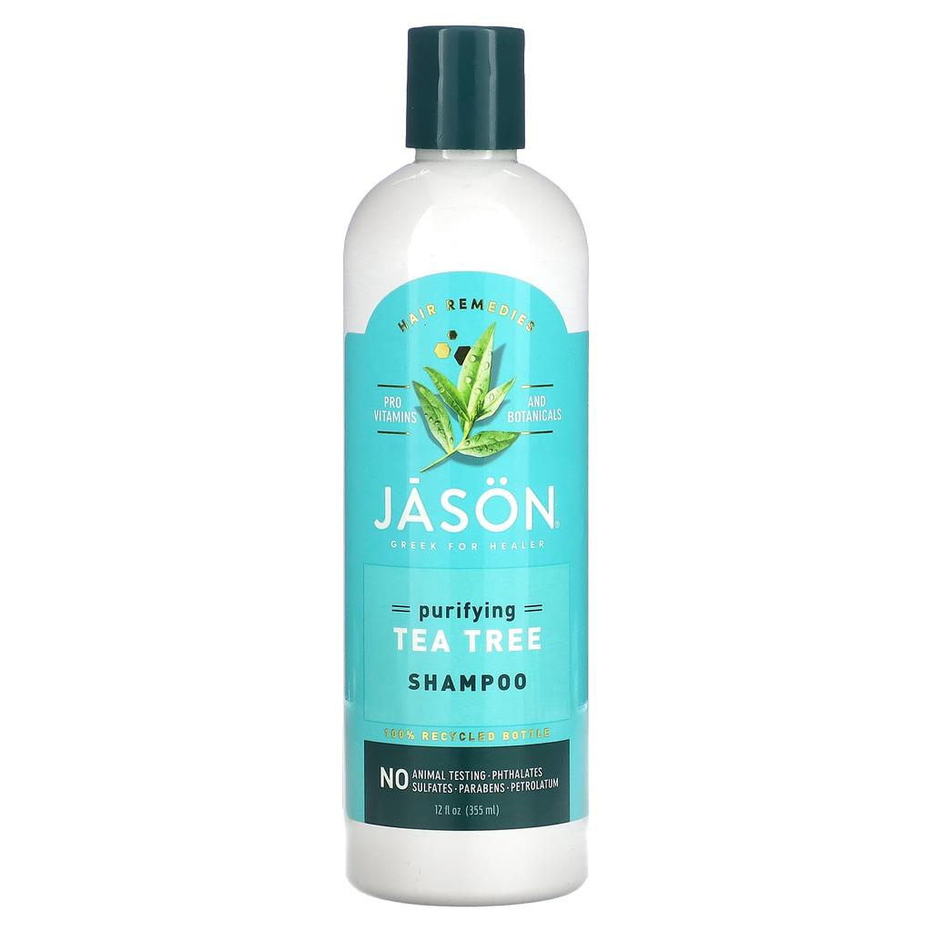 Jason Natural Hair Remedies, Purifying Tea Tree Shampoo, 12 Fl Oz (355 Ml)