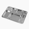 Jingong 304 Stainless Steel Large Scoop 6-Compartment Meal Tray