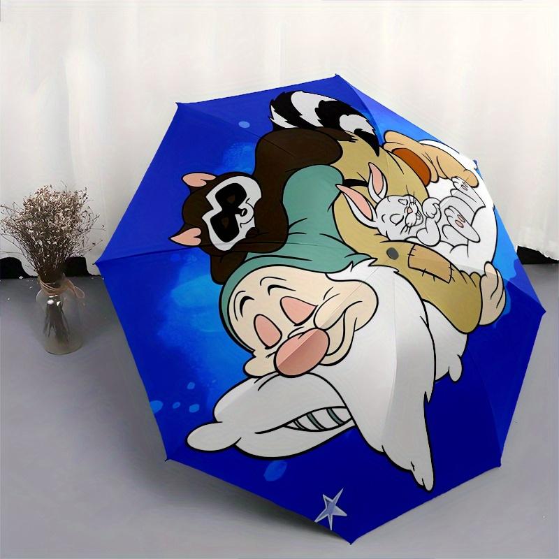 Sleepy,Raccoon,Rabbit Fashion Umbrella, Automatic Opening and Closing Cartoon Design, Iron Ribs and Handle, 8 Ribs, Suitable for All Occasio