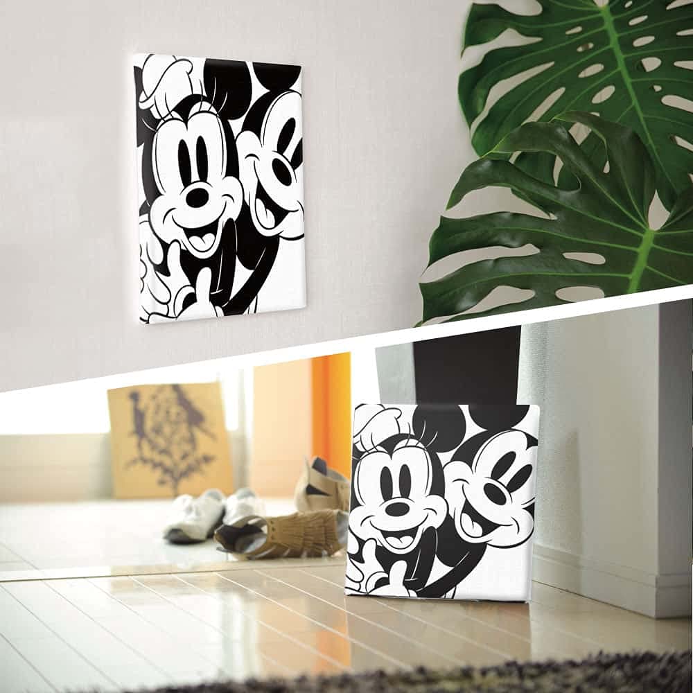Disney Mickey Mouse Art 30cm X Made In Stylish Interior Living Room Minnie Monochrome Couple Fabric Panel Panel, 30cm, Japan, Poster, Decor, Decor,