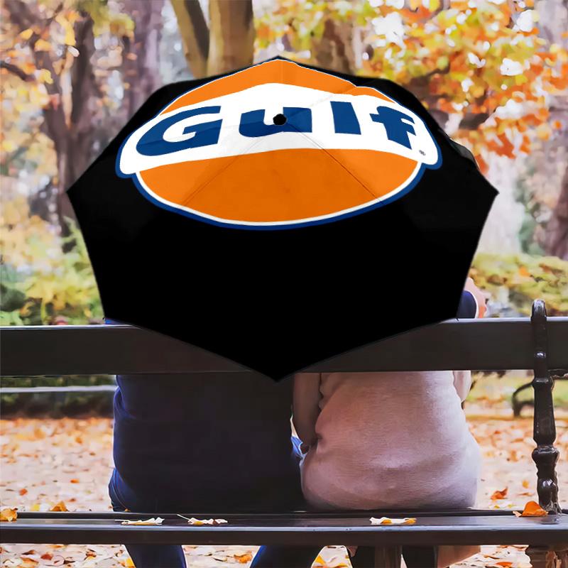 Gulf Brand Logo Design Folding umbrella 8 paraphenoid bones Umbrella Sun umbrella Gift travel