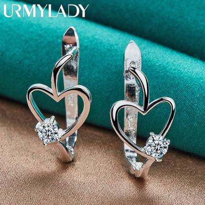 Серьги с цирконом из стерлингового серебра 925 пробы для женщин, модные очаровательные ювелирные изделия